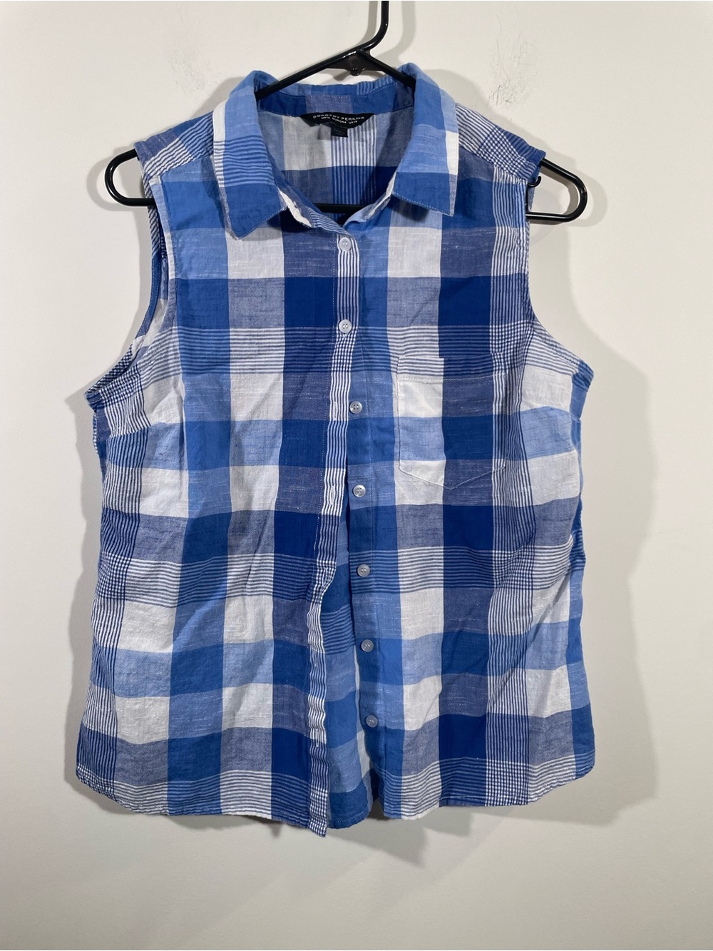 Dorothy Perkins 100% cotton sleeveless button down 12